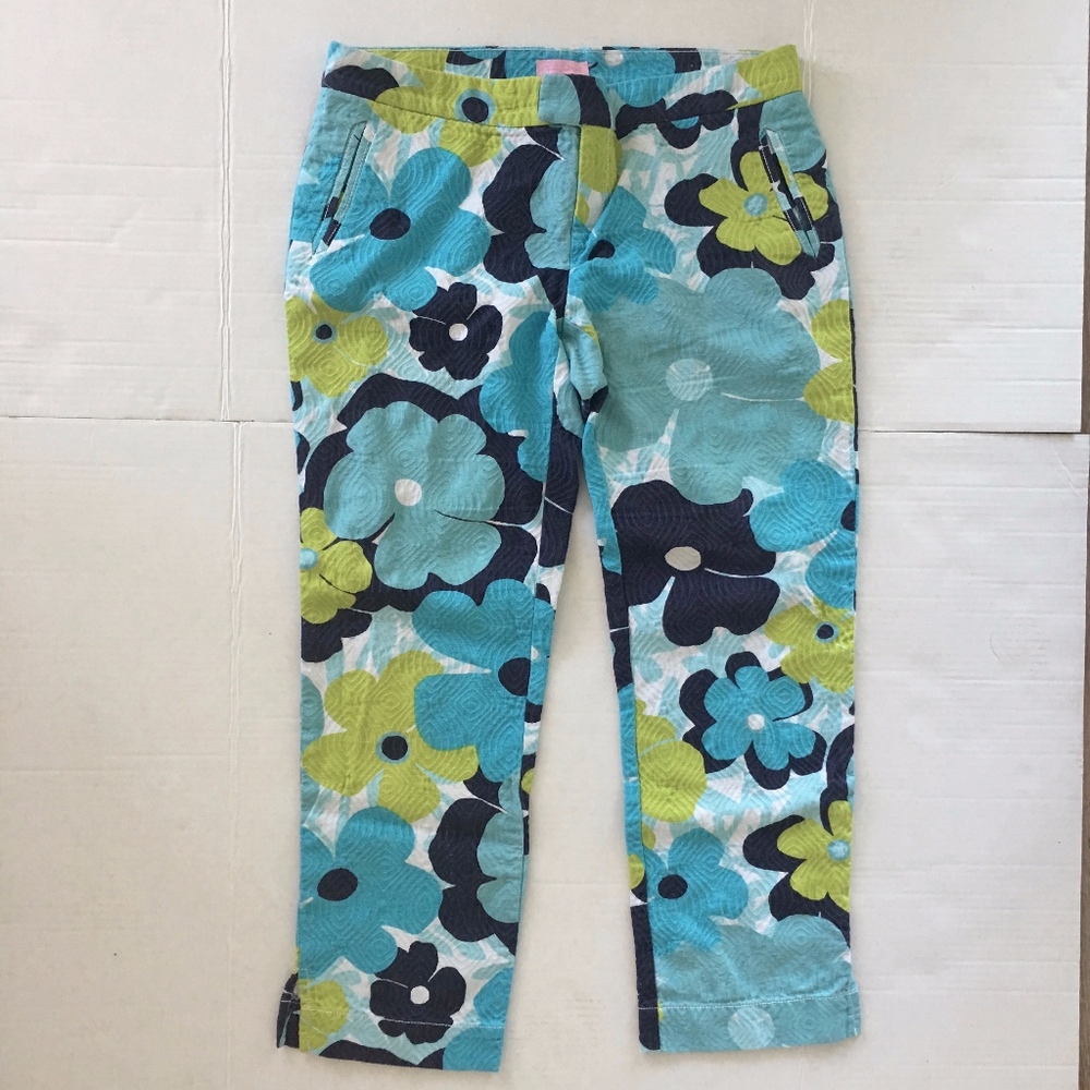 Lilly Pulitzer Textured Cotton Cropped Pants